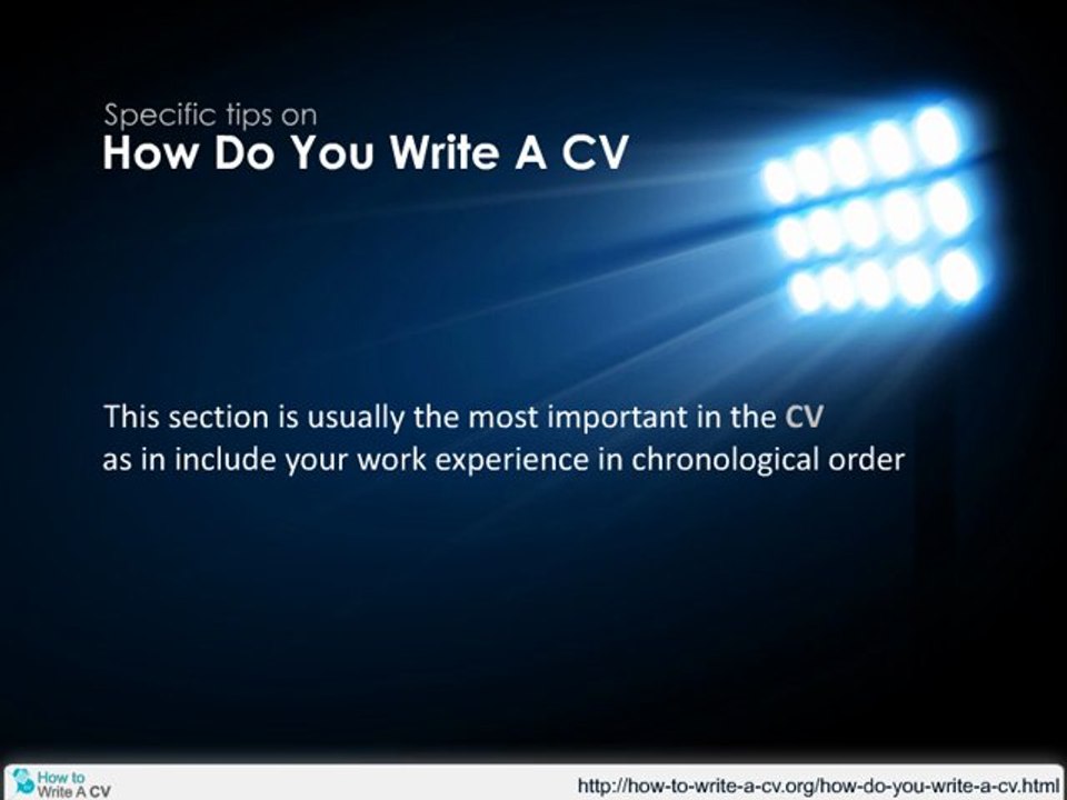 how do you write a cv