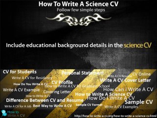 How to write a science cv