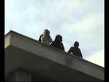 Marcianise (CE) - Protesta Competence EMEA - Lavoratori sulla palazzina