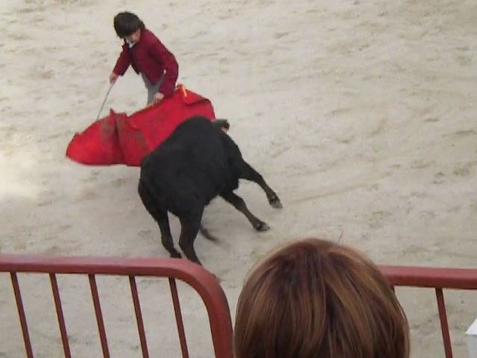 CORRIDA : graine de toréro, tient même pas debout !