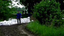Polonia - Le alluvioni - Powódź Zdzieszowice - Za oczyszczalnią ścieków