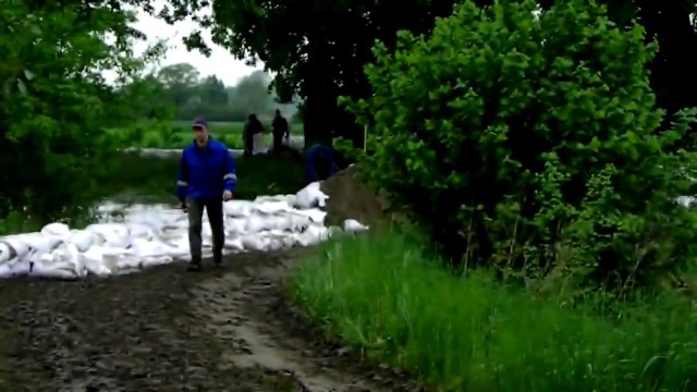 Polonia - Le alluvioni - Powódź Zdzieszowice - Za oczyszczalnią ścieków