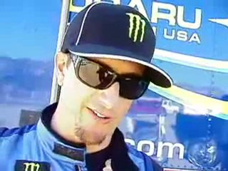 Ken Block jumps his rally car 171 feet