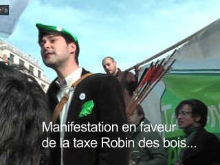 Robin des bois pour une taxe sur les transactions financière