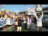 Thailandia - Manifestazione contro le camicie rosse