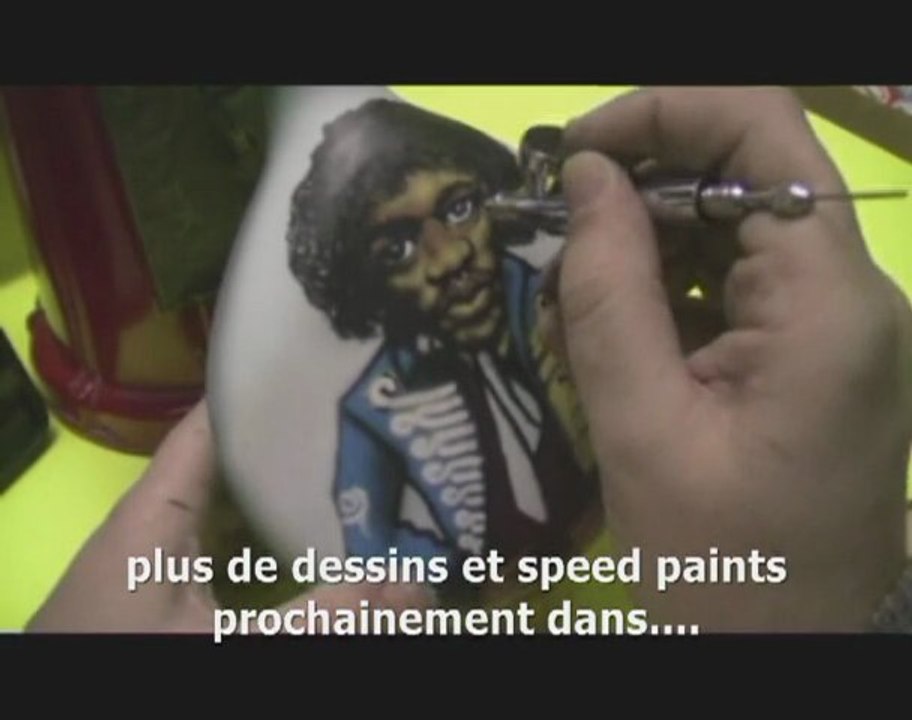 AIRBRUSH SPEED PAINT DE JIMI HENDRIX CON AEROGRAFO by XAVI V
