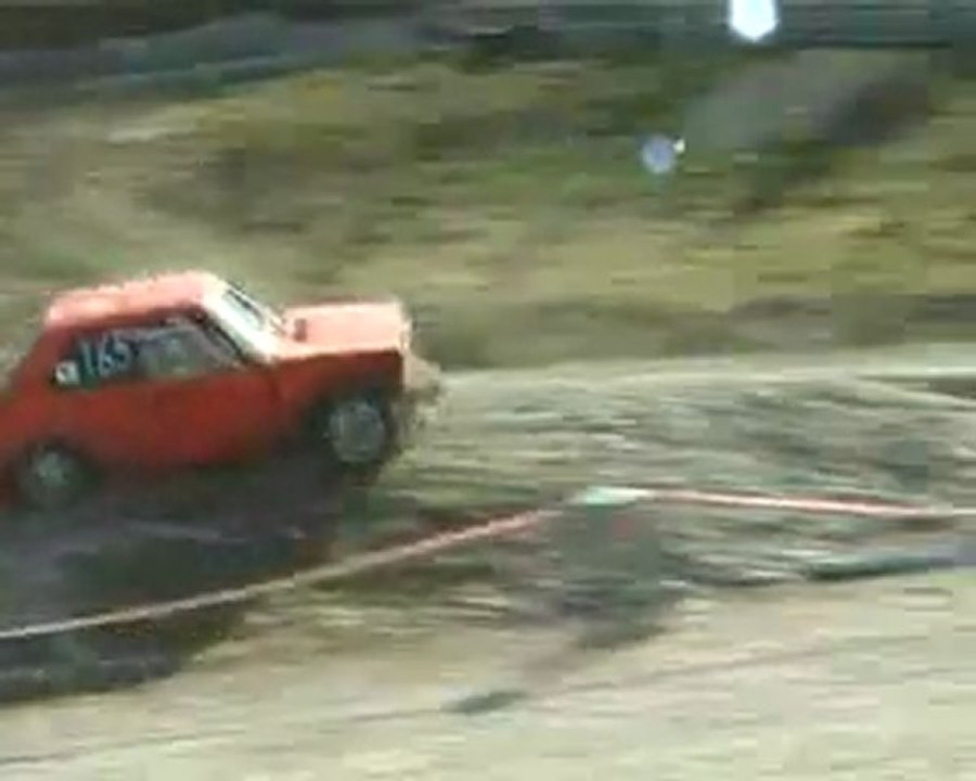 car #65 goes airborn