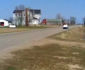 Lifted golf cart crash