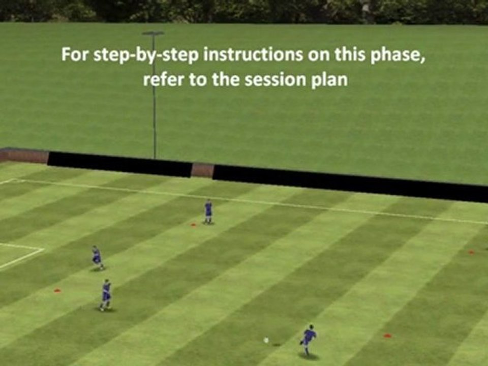 Soccer drill - Pulling wide of marker