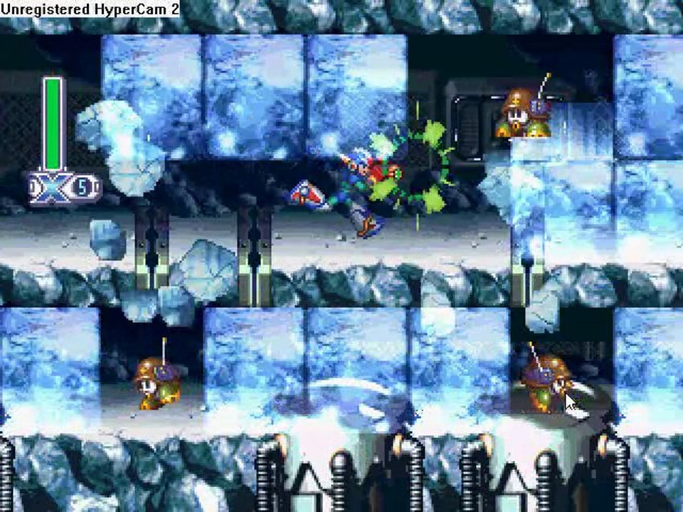 Megaman X4 (X) Frost Walrus - L'affreux dentier de glace !