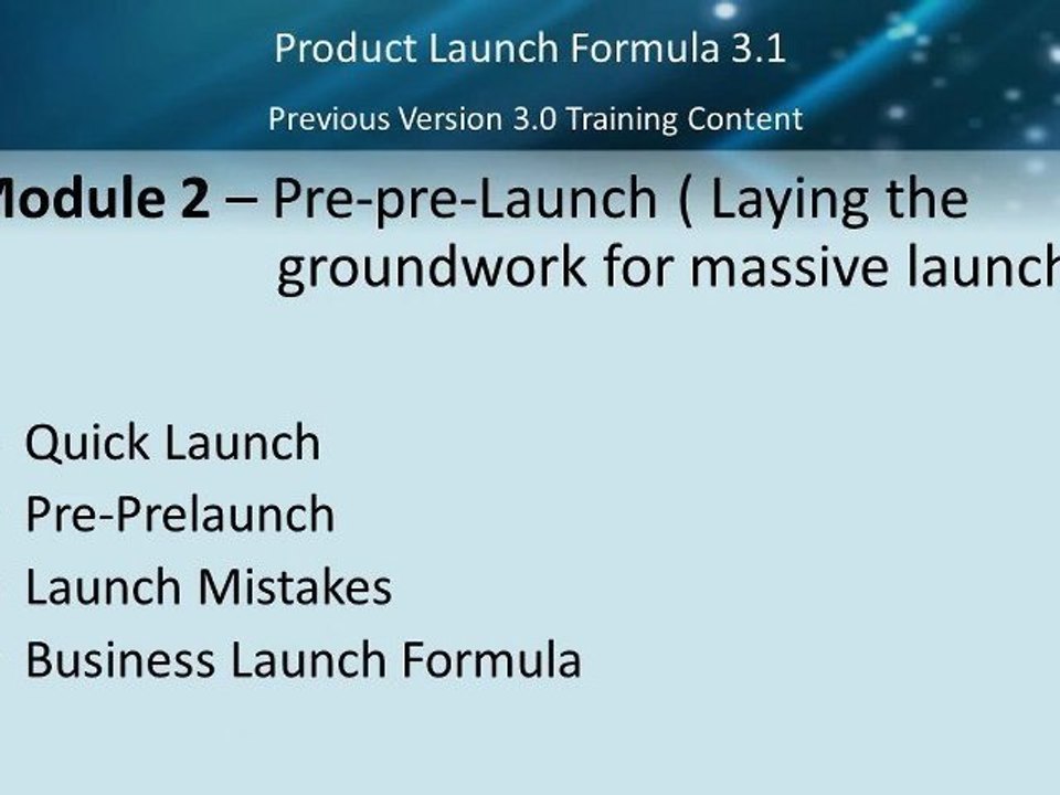 Product Launch Formula 3.1 Bonus