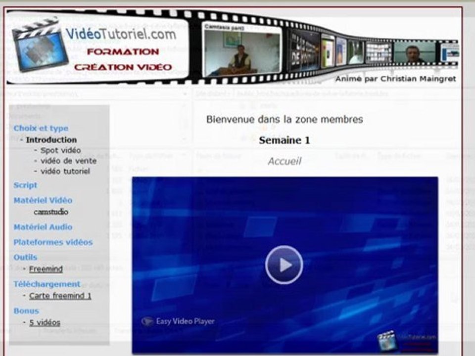 Présentation de la formation création vidéo