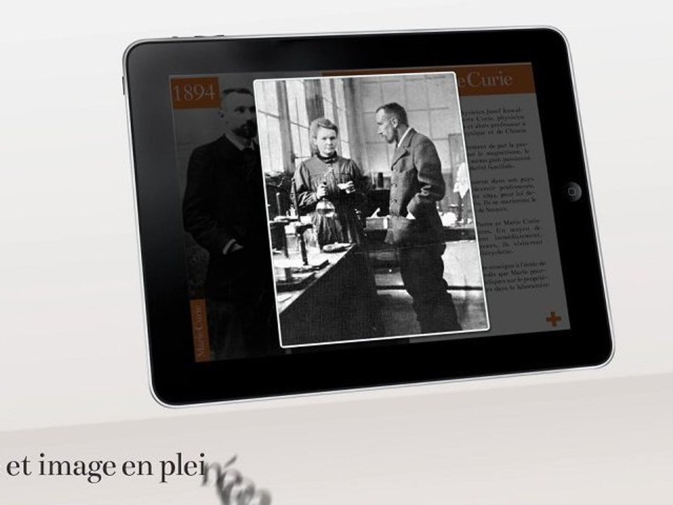 Marie Curie Femme de science - Application iPad et tablettes