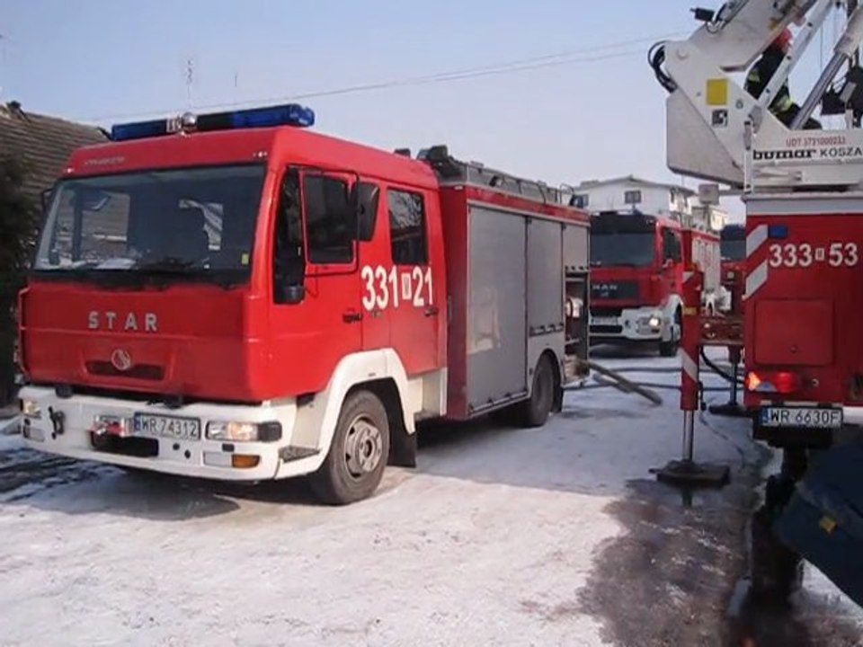 Pożar domu jednorodzinnego przy ul. Garbarskiej