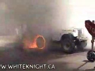 Jeep burning rubber