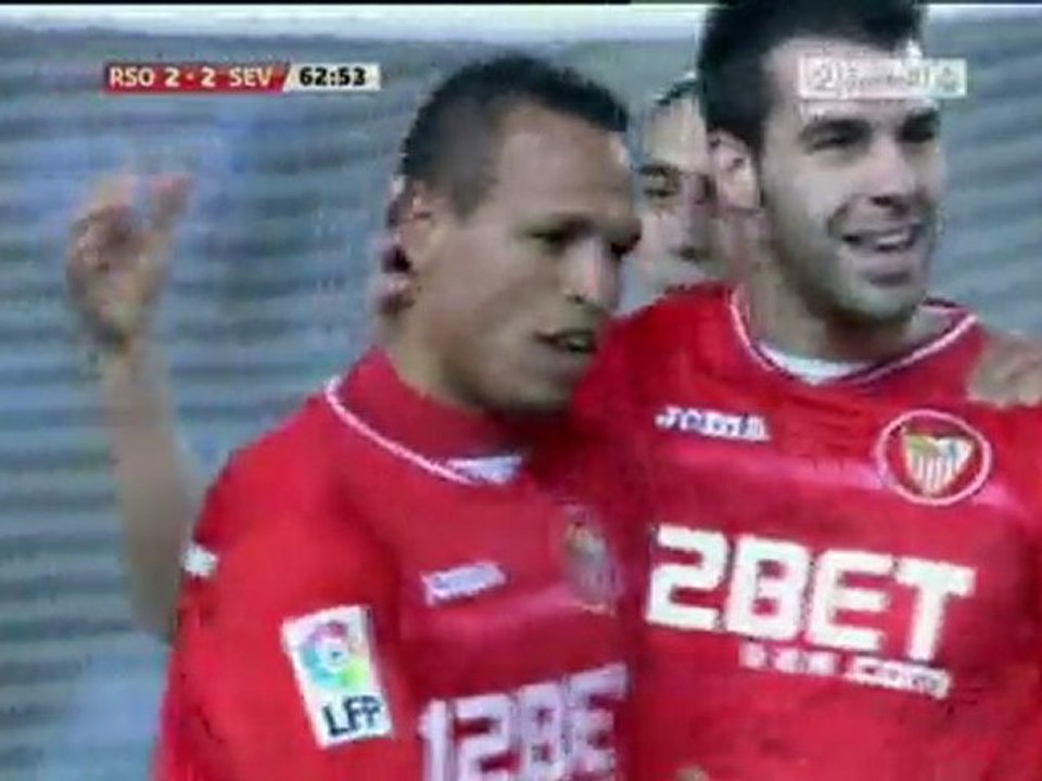 هدف إشبيلية الثاني من لويس فابيانو على ريال سوسيداد