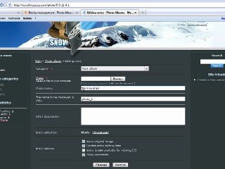 editing image description in a photo album