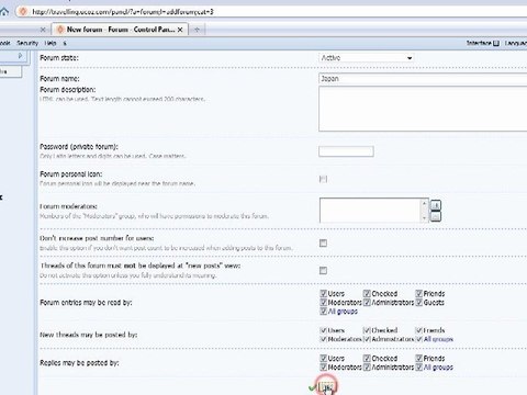 adding forum categories