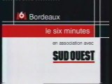 M6 3 Avril 1998 Fin 6 Minutes Météo Bordeaux-2 Pubs et 6 B.A