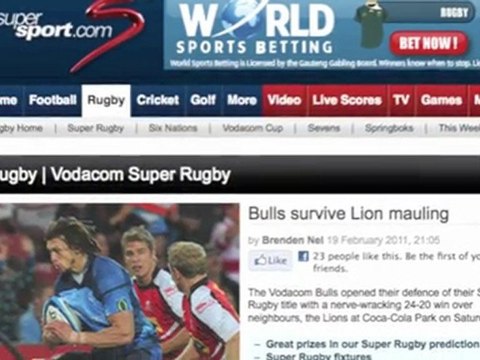 SUPER-RUGBY 2011 BULLS VS LIONS