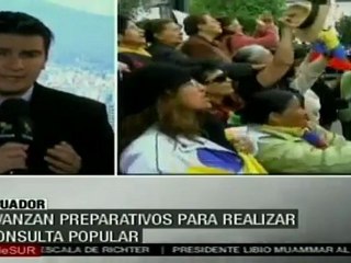Avanzan preparativos para la consulta popular en Ecuador