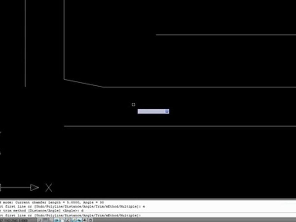 AutoCAD Tutorial - Modify Panel - Chamfer Command
