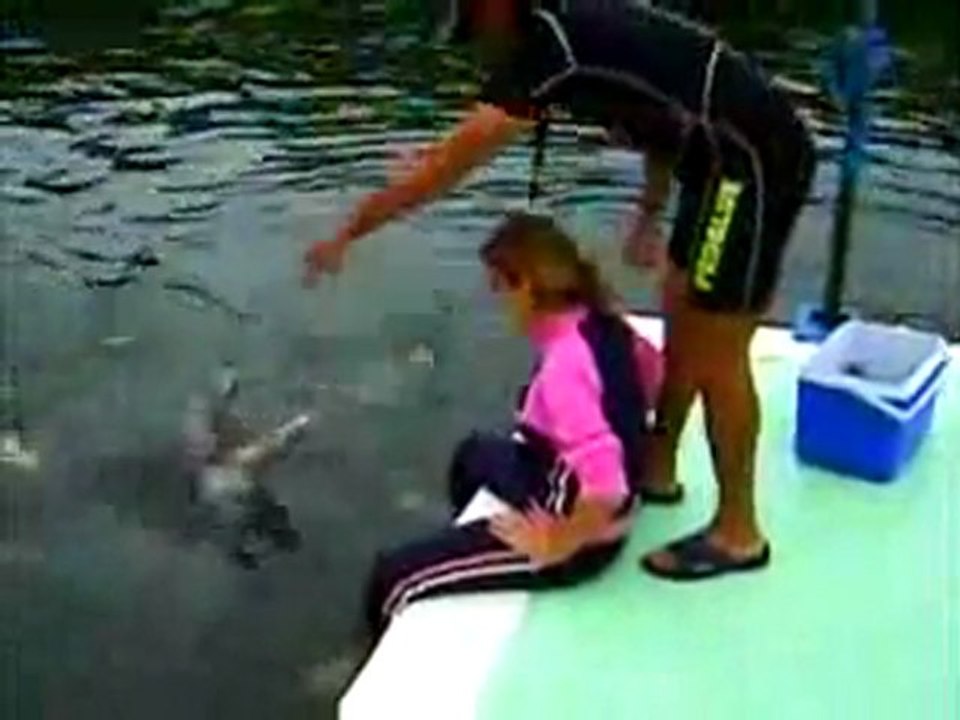 Dolphin-tries-it-on-with-a-woman