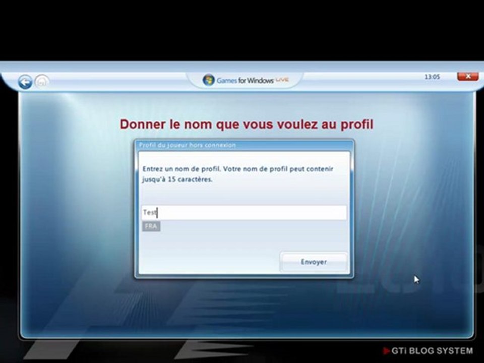 Créer un profil local Games for Windows Live