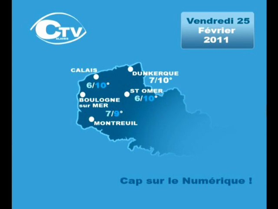 Calaisis TV Météo vendredi 250211