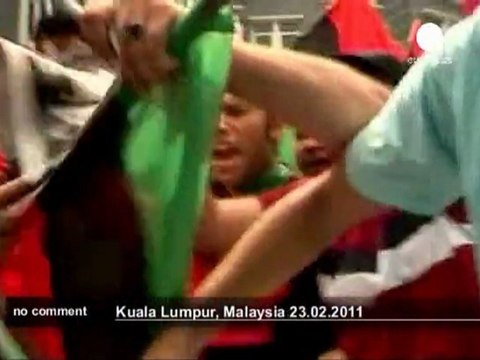 Protest in Malaysia against Libya's Muammar... - no comment