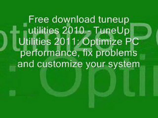 Tune Up Utilities 2009 FULL v 8.0.1100 + WORKING SERIAL!