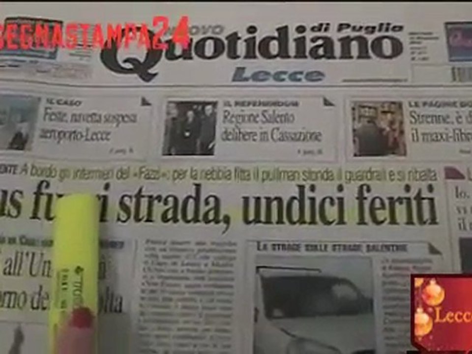 Leccenews24 Notizie dal Salento: rassegna Stampa 22 Dicembre