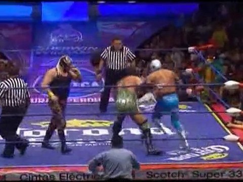 Rush, Stuka Jr., Valiente vs Felino, Mephisto, Texano Jr.