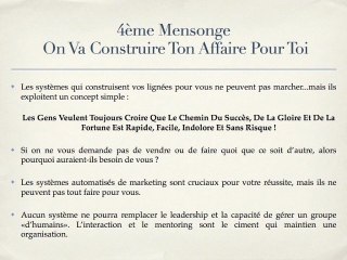 Les 7 Plus Grands Mensonges du Marketing de Réseau