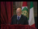 Napolitano - L'Italia ha bisogno di un clima di unità nazionale