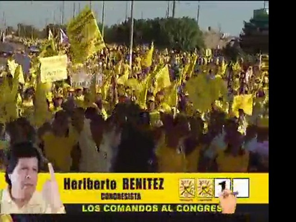 Heriberto Benítez, apoyo total en Chimbote: Elecciones 2011