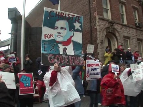 Les fonctionnaires du New Jersey manifestent contre l'austérité