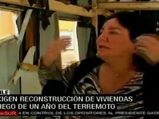 Exigen reconstrucción de viviendas a un año del terremoto