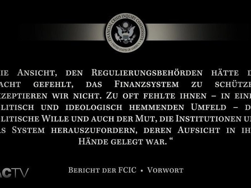 Der Angelides-Bericht: Europas Chance