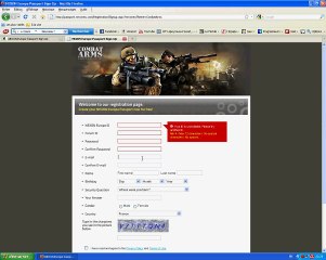 Inscription à  combat Arms EU