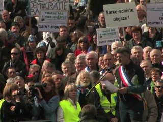 Manif gaz de schiste maire de Valvignières