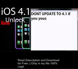 iOS 4.1 Unlock NEW (Baseband 5.14.02) Download For FREE