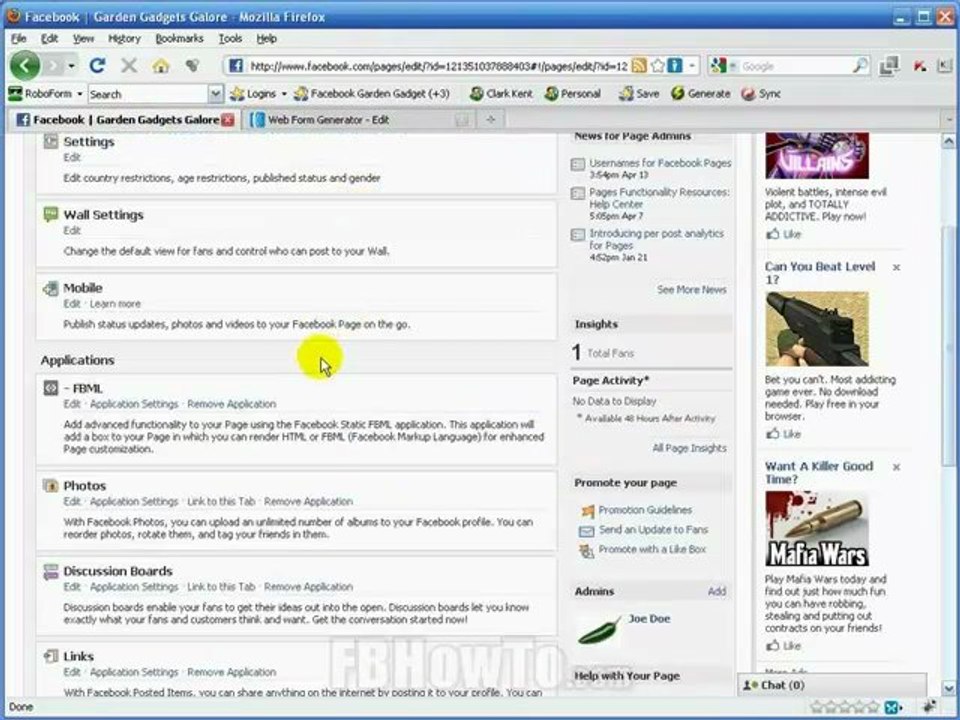 Facebook Page Form | How to use Facebook