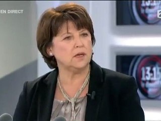 Le projet "vague" du PS selon Martine Aubry