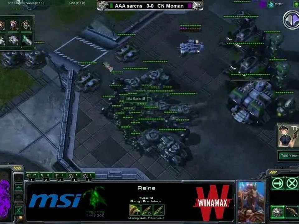 Match SC2 : Sarens (T) vs MoMaN (Z) (match 1)