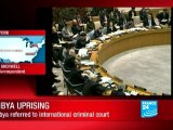 Libya: UN Security Council votes sanctions on Gaddafi