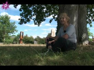 Anne Belet et les sculptures en bois de Mouzeil