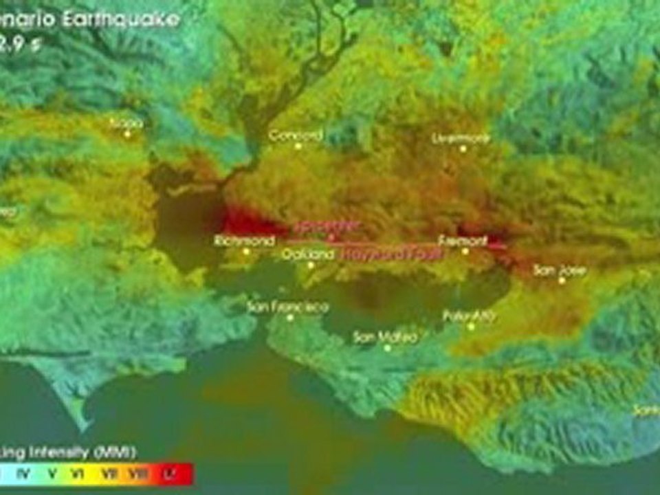 Hayward Fault Scenario Earthquakes