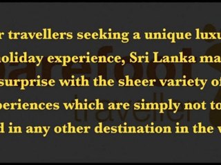 Luxury Holidays to Sri Lanka