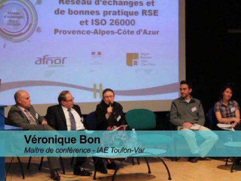 Clôture ISO 26000 : Véronique Bon, IAE Toulon, Univ Toulon